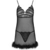 LIVCO CORSETTI FASHION - CONJUNTO ZERUNAM BABYDOLL + TANGA PRETA - Image 3