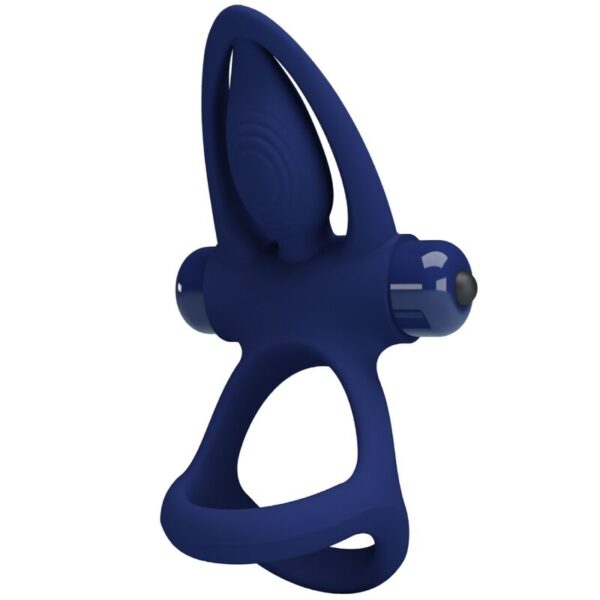 POTENTE - PRETTY LOVE - MAT ANEL DUPLO COM VIBRAO E ESTIMULADOR AZUL