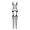 PASSION - BS 106 BODYSTOCKING BRANCO TAMANHO ÚNICO - Image 3