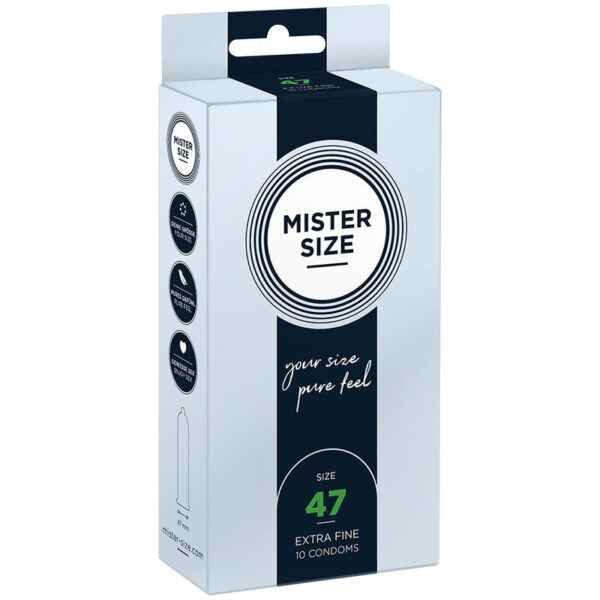 POTENTE - MISTER SIZE - PRESERVATIVOS TAMANHO XS 47 MM (10 UNIDADES)