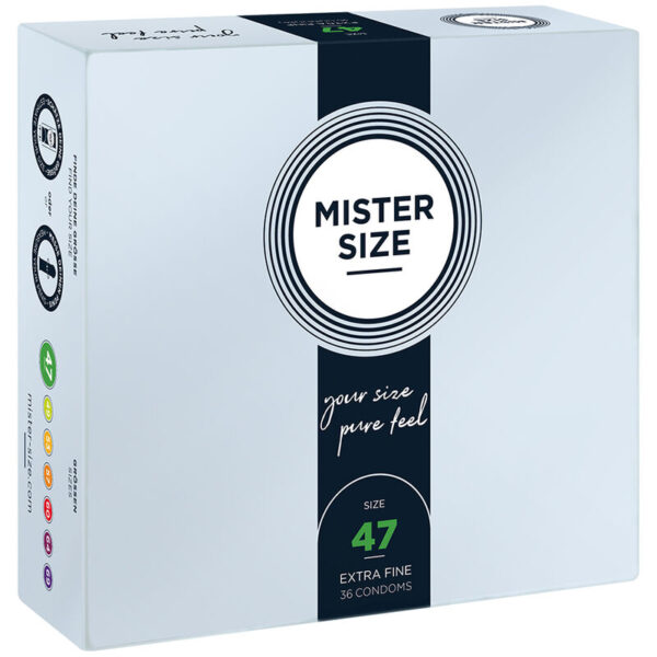 POTENTE - MISTER SIZE - PRESERVATIVOS TAMANHO XS 47 MM (36 UNIDADES)