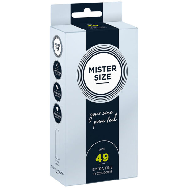 POTENTE - MISTER SIZE - PRESERVATIVO TAMANHO S 49 MM (10 UNIDADES)