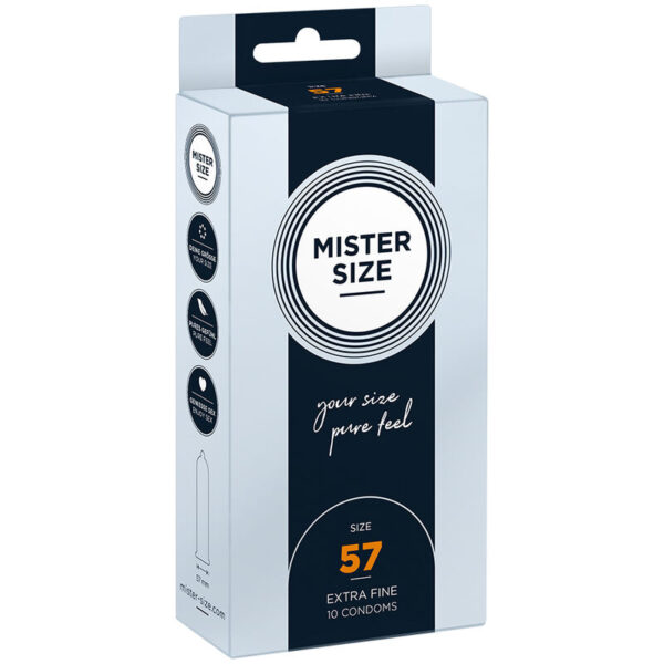 POTENTE - MISTER SIZE - PRESERVATIVO TAMANHO L 57 MM (10 UNIDADES)