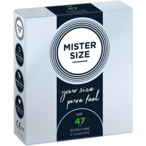 POTENTE - MISTER SIZE - PRESERVATIVOS TAMANHO XS 47 MM (3 UNIDADES)