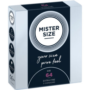 POTENTE - MISTER SIZE - PRESERVATIVOS TAMANHO XXL 64 MM (3 UNIDADES)