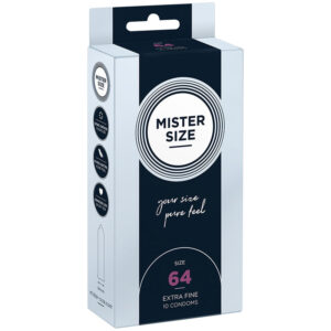 POTENTE - MISTER SIZE - PRESERVATIVOS TAMANHO XXL 64 MM (10 UNIDADES)