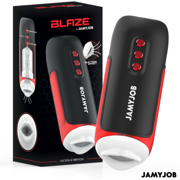 POTENTE - JAMYJOB - BLAZE MASTURBADOR AUTOMÁTICO DE BOCA 5 MODOS ESTIMULANDO ONDAS E VIBRAÇÃO