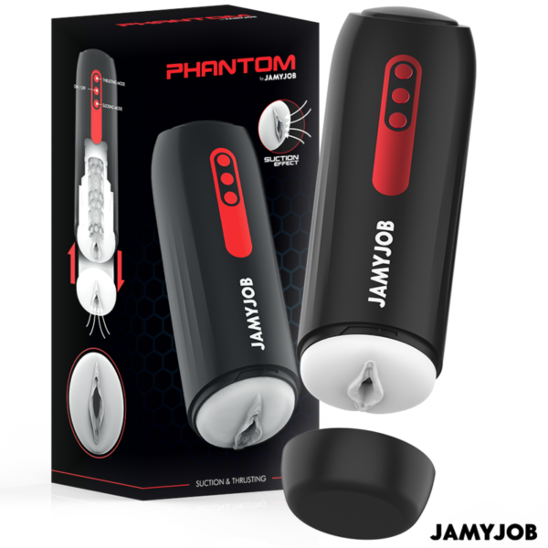 POTENTE - JAMYJOB - MASTURBADOR AUTOMÁTICO PHANTOM VAGINA 5 MODOS ONDAS ESTIMULANTES E IMPULSO