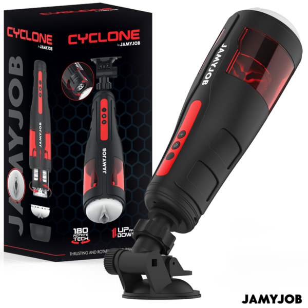 POTENTE - JAMYJOB - MASTURBADOR AUTOMÁTICO DE VAGINA CYCLONE 10 MODOS DE ROTAÇÃO E IMPULSO