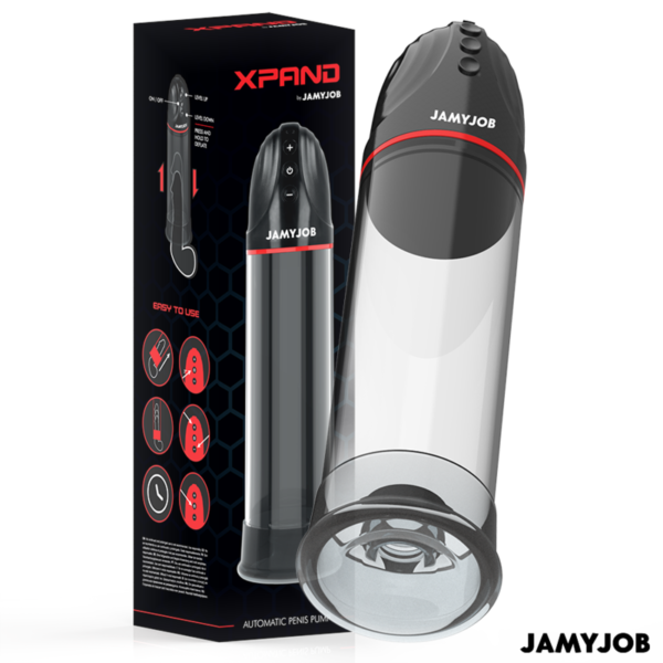 POTENTE - JAMYJOB - BOMBA AUTOMÁTICA XPAND 3 NÍVEIS DE ONDAS ESTIMULANTES CINZA