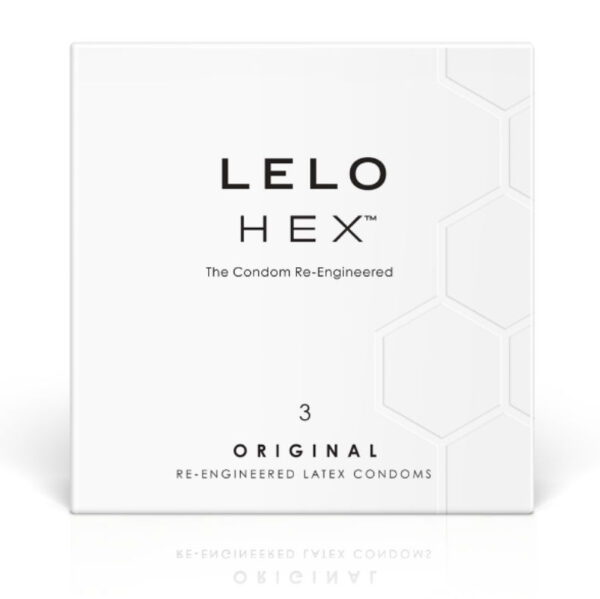 POTENTE - LELO - CAIXA DE PRESERVATIVO HEX 3 UNIDADES