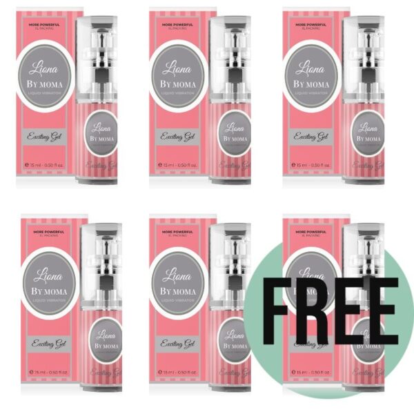 POTENTE - LIONA BY MOMA - VIBRADOR LIQUIDO GEL EXCITING 15 ML 5+1 GRÁTIS