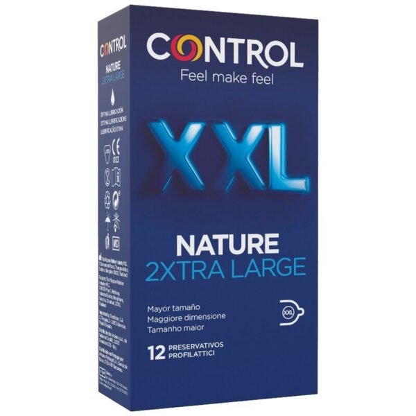 POTENTE - CONTROL - NATURE PRESERVATIVOS 2XTRA GRANDES XXL - 12 UNIDADES