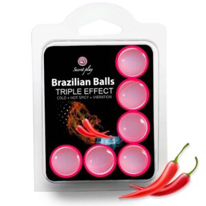 POTENTE - SECRETPLAY - CONJUNTO 6 BOLAS BRASILEIRAS EFEITO TRIPLO