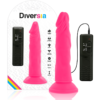 POTENTE - DIVERSIA - DILDO FLEXÍVE COM VIBRAO ROSA 23 CM -O- 4.3 CM