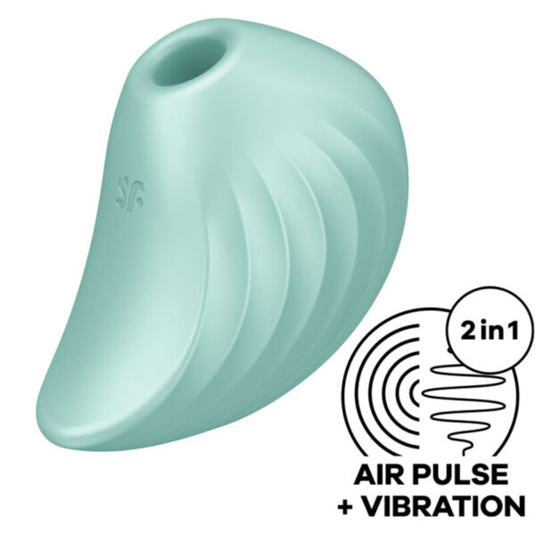 POTENTE - SATISFYER - ESTIMULADOR E VIBRADOR DE PULSO DE AR PEARL DIVER VERDE