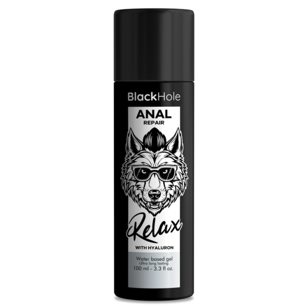 POTENTE - BLACK HOLE - REPARO ANAL RELAX À BASE DE ÁGUA COM HYALURON 100 ML