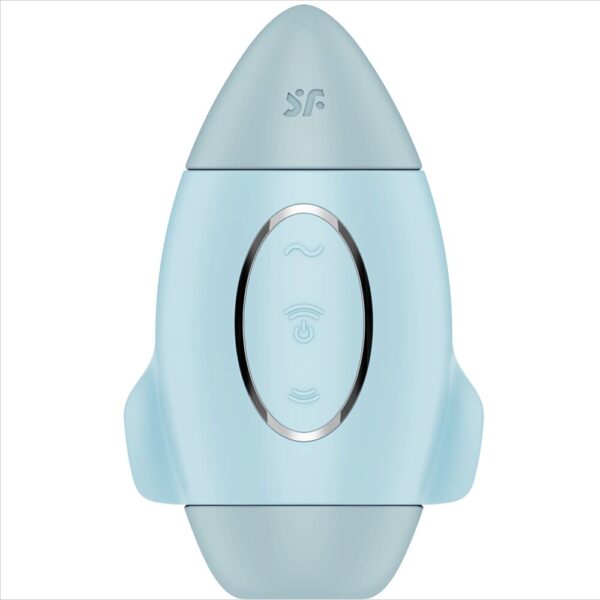 POTENTE - SATISFYER - VIBRADOR DE IMPULSO DUPLO PEQUENO AZUL MISSION CONTROL