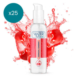 POTENTE - WATERFEEL - LUBRIFICANTE CEREJA 175 ML PACK 25 UNIDADES