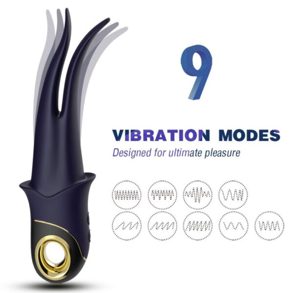 POTENTE - ARMONY - SHADOW VIBRADOR DUPLA CABEÇA PROVOCANDO AZUL