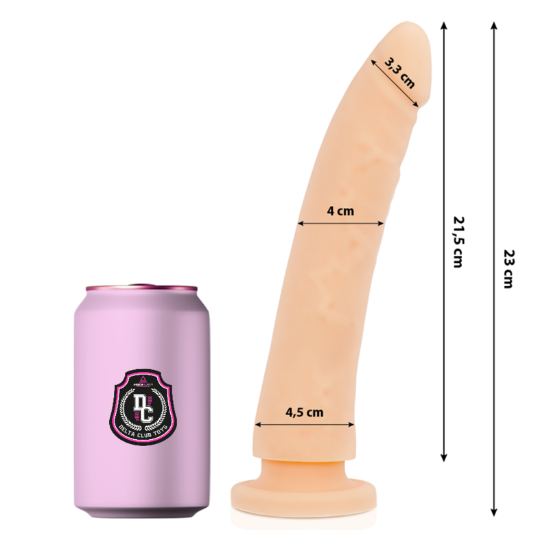 POTENTE - DELTA CLUB - TOYS DILDO MÉDICO NATURAL SILICONE 23 CM -O- 4.5 CM