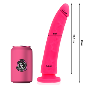 POTENTE - DELTA CLUB - TOYS DILDO MÉDICO DE SILICONE ROSA 23 CM -O- 4.5 CM