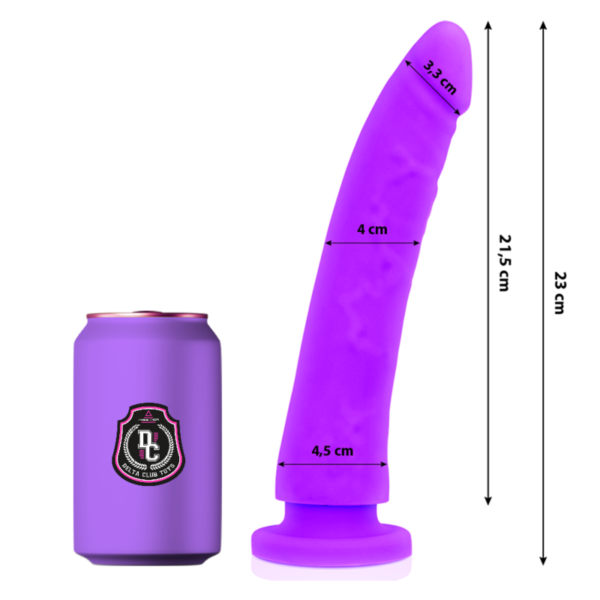 POTENTE - DELTA CLUB - TOYS LILAC DILDO MEDICAL SILICONE 23 CM -O- 4.5 CM
