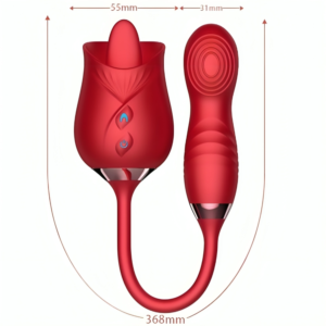 POTENTE - ARMONY - VIBRADOR DE FLOR DELIGHT E BUMPING COM LÍNGUA VERMELHA