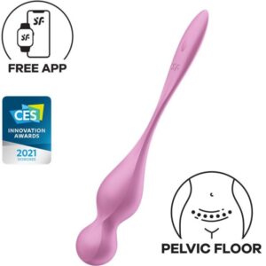 POTENTE - SATISFYER - BOLAS DE KEGEL VIBRANTES LOVE BIRDS ROSA