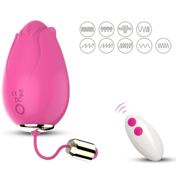 POTENTE - ARMONY - VIBRADOR DE OVO MANDALA G-SPOT CONTROLE REMOTO FÚCSIA