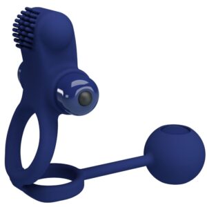 POTENTE - PRETTY LOVE - REMINGTON ANEL VIBRADOR DUPLO COM PLUG AZUL