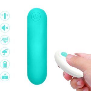 POTENTE - ARMONY - SPLASH JOLINE VIBRADOR BULLET SILICONE CONTROLE REMOTO 10 VIBRAÇÕES 65 X 15 CM VERDE