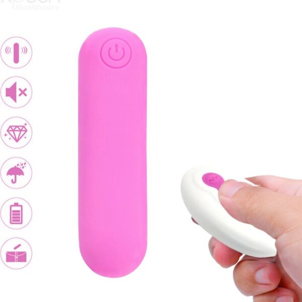 POTENTE - ARMONY - SPLASH JOLINE VIBRADOR BALA SILICONE CONTROLE REMOTO 10 VIBRAÇÕES 65 X 15 CM ROSA