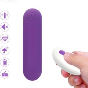 POTENTE - ARMONY - SPLASH JOLINE VIBRADOR BALA SILICONE CONTROLE REMOTO 10 VIBRAÇÕES 6.5 X 1.5 CM ROXO