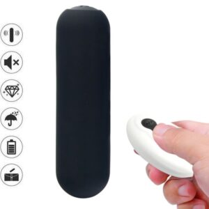 POTENTE - ARMONY - SPLASH JOIE VIBRADOR BULLET SILICONE CONTROLE REMOTO 10 VIBRAÇÕES 75 X 19 CM PRETO