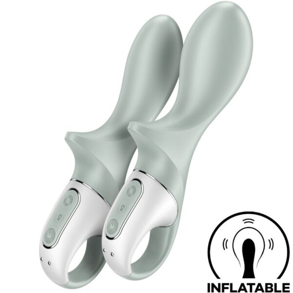 POTENTE - SATISFYER - AIR PUMP BOOTY 3 VIBRADOR ANAL INFLÁVEL GREYGREEN