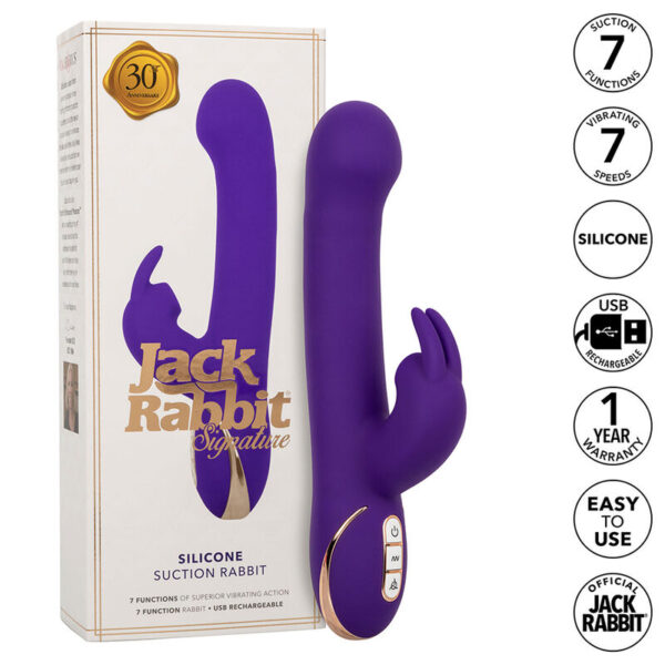POTENTE - CALEXOTICS - VIBRADOR E ESTIMULADOR JACK RABBIT 7 NÍVEIS DE VIBRAÇÃO E ONDAS ESTIMULANTES AZUL