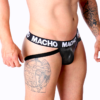 MACHO - MX25NC JOCK COURO PRETO S - Image 3