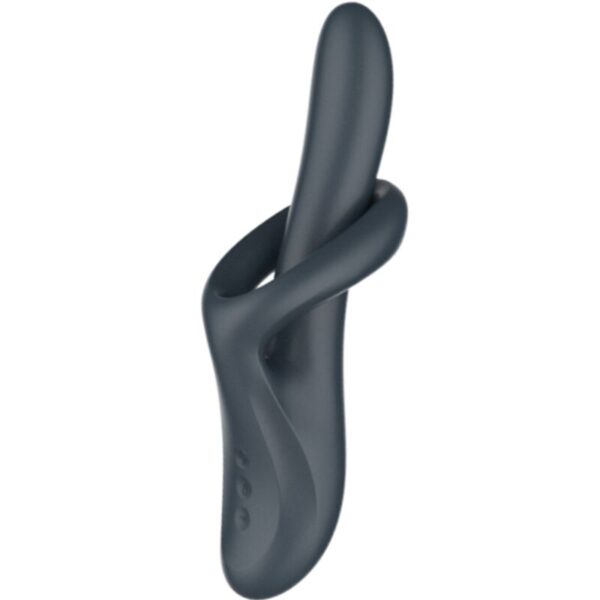 POTENTE - SATISFYER - HEAT FLEX 4 VIBRADOR DE EFEITO TÉRMICO 12 VIBRAÇÕES CINZA
