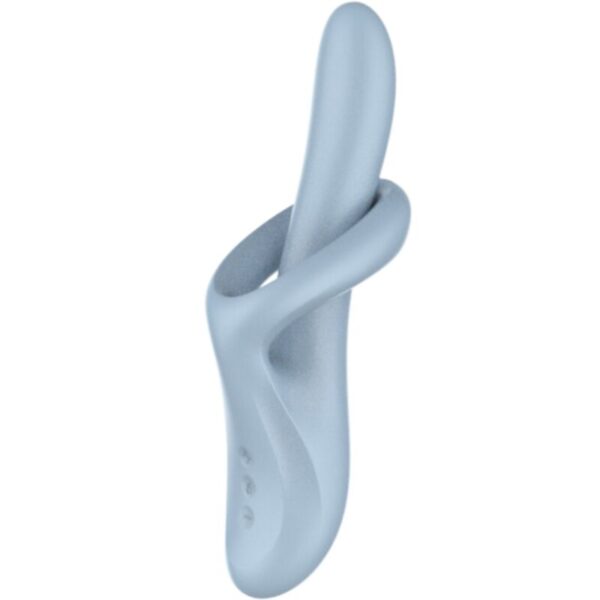 POTENTE - SATISFYER - HEAT FLEX 4 VIBRADOR DE EFEITO TÉRMICO 12 VIBRAÇÕES AZUL