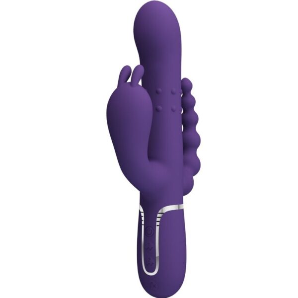 POTENTE - PRETTY LOVE - CAMMY TRIPLO VIBRADOR MULTIFUNÇÃO 4 EM 1 ROXO