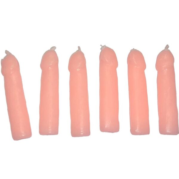 POTENTE - DIABLO PICANTE - 6 VELAS EM FORMA DE PÊNIS CARNE