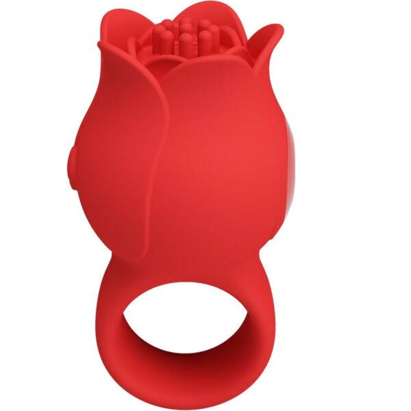 POTENTE - PRETTY LOVE - VIBRADOR DE DEDO EM FORMA DE JAE ROSE 10 VIBRAÇÕES VERMELHO
