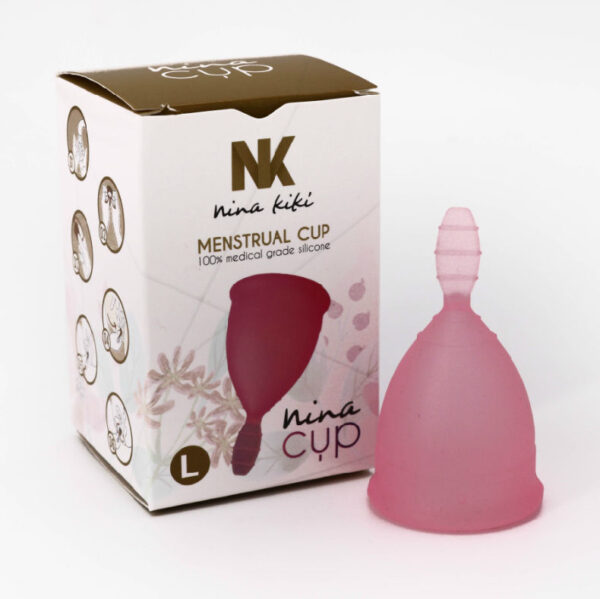 POTENTE - NINA KIKÍ - COPO MENSTRUAL ROSA TAMANHO L 6 + 1 GRTIS