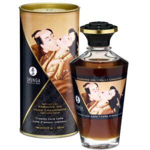POTENTE - SHUNGA - ÓLEO DE MASSAGEM COM EFEITO DE CALOR SABOR CREMOSO LOVE LATTE 100 ML