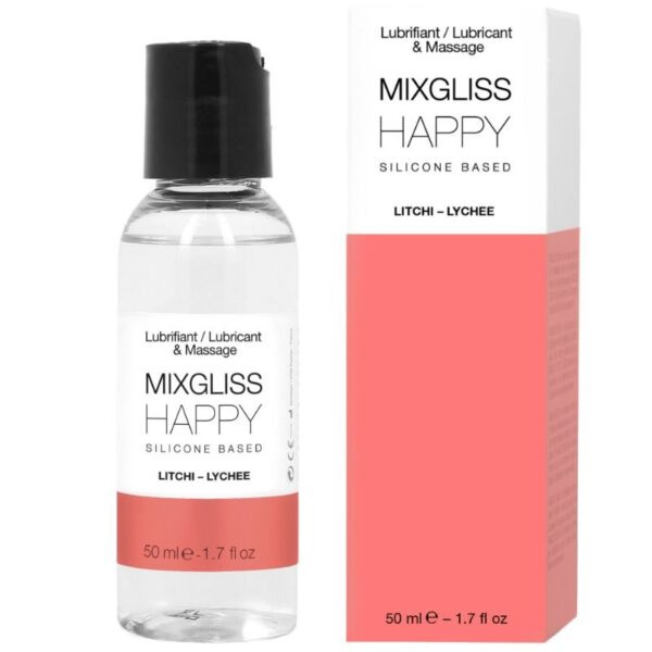 POTENTE - MIXGLISS - LUBRIFICANTE DE SILICONE HAPPY LITCHI 50 ML