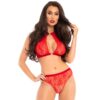 POTENTE - LEG AVENUE - CONJUNTO DUAS PEAS HALTER TOP E CALCINHA VERMELHA S/M