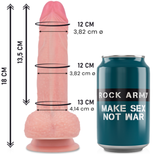 POTENTE - ROCKARMY - LIQUID SILICONE PREMIUM MUSTANG REALISTIC 18 CM -O- 4.14 CM