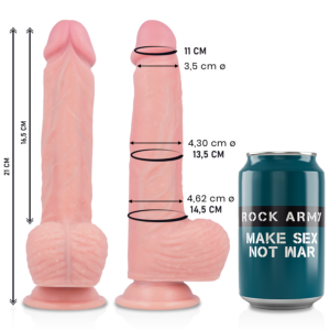 POTENTE - ROCKARMY - DILDO SILICONE LÍQUIDO PREMIUM SPITFIRE 21 CM -O- 4.62 CM