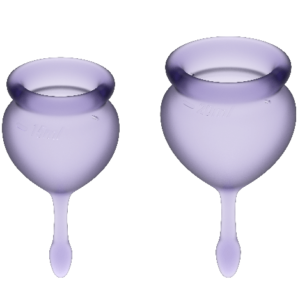 POTENTE - SATISFYER - FEEL GOOD COPO MENSTRUAL ROXO 15 + 20 ML
